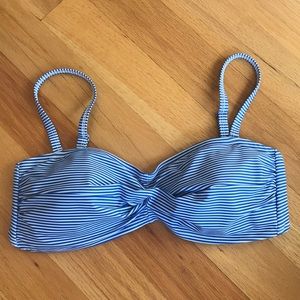 Siloett Blue & White Striped Bikini Swim Top, NWT